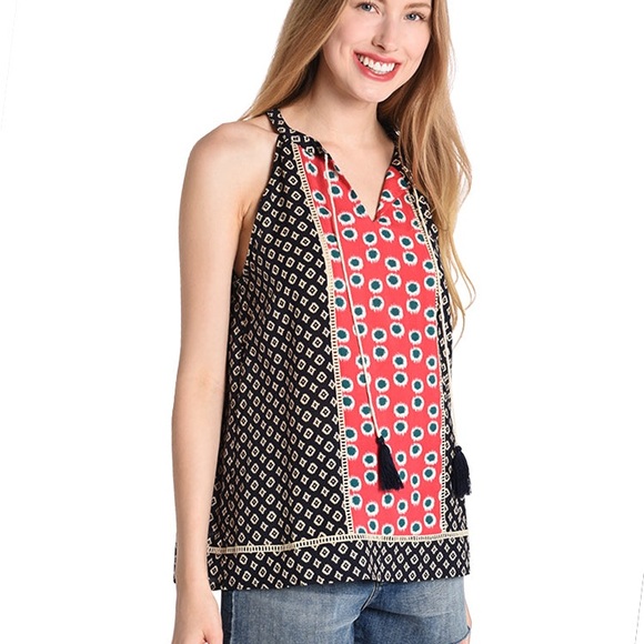 THML Halter Mixed Print Top Size small - Picture 2 of 12